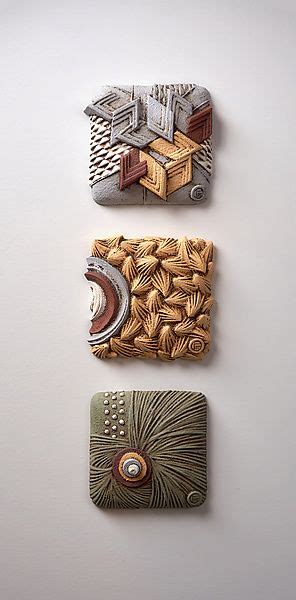 Faktura Triptych By Christopher Gryder Ceramic Wall Sculpture