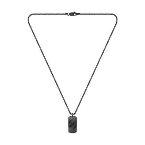 Collier Homme Boss Bijoux Devon 1580577 Acier Noir Sur Bijourama