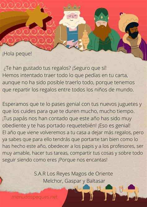 Carta De Los Reyes Magos A Los Ni Os Mensaje De Reyes Magos