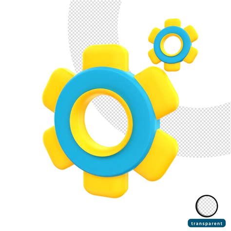 Premium Psd D Rendering Cute Gears Icon