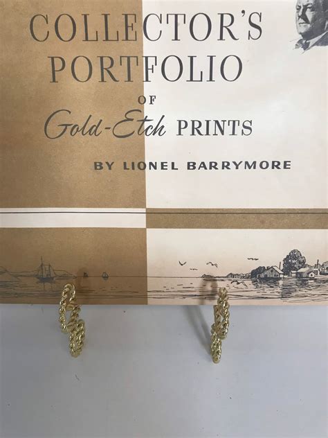 Vintage Gold Etch Prints Set Of 4 By Lionel Barrymore Etsy