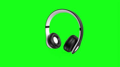 headphones isolated on green background 20153919 Stock Video at Vecteezy