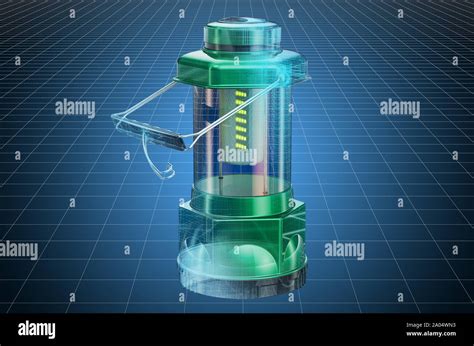 Visualization D Cad Model Of Portable Led Camping Lantern Flashlight