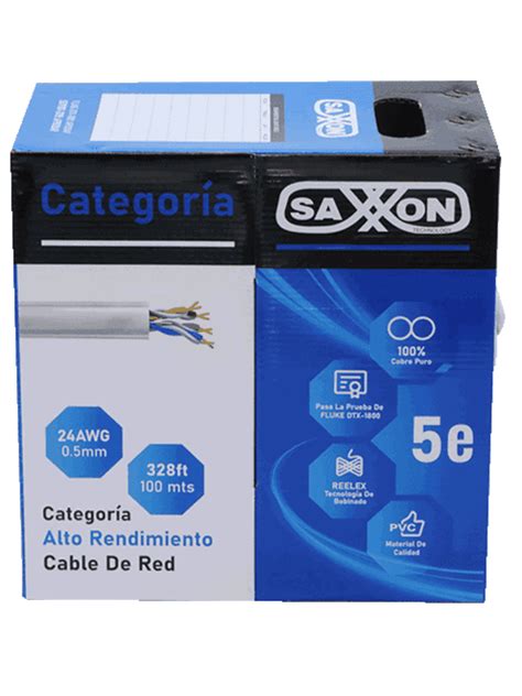 SAXXON OUTP5ECOP100BC Bobina De Cable UTP Cat5e 100 Cobre