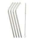 ECO 4 Pcs Sedotan Stainless Straw Bengkok S Sikat Dapurnesia