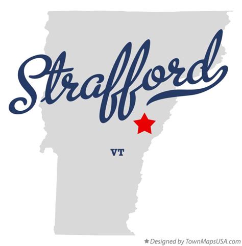 Map of Strafford, VT, Vermont