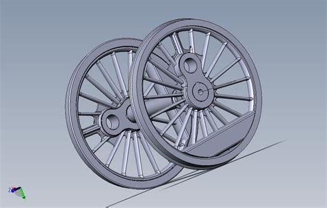 蒸汽机车车轮 Solidworks 2014 模型图纸免费下载 懒石网