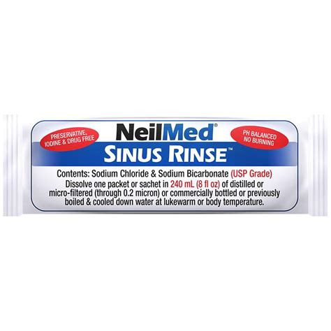 NeilMed The Original Patented Sinus Rinse Kit 50 Premixed Packets 1 Kit