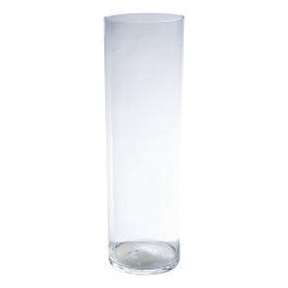 Vase à poser au sol en verre SANSA EARTH cylindre rond transparent