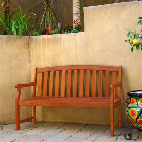 Outdoor Eucalyptus Wood Bench - Walmart.com - Walmart.com