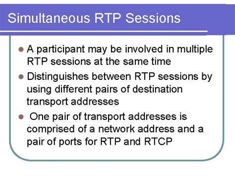 Rtp Realtime Transport Protocol Presentation By Richard Bourgault