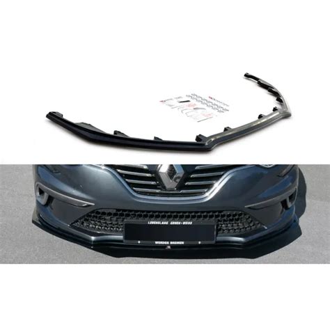 Tuning Maxton Front Splitter Renault Megane Mk 4 GT Line Gloss Black