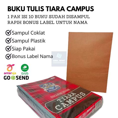 Jual Tiara Campus Isi Lembar Sudah Di Sampul Coklat Sampul Plastik