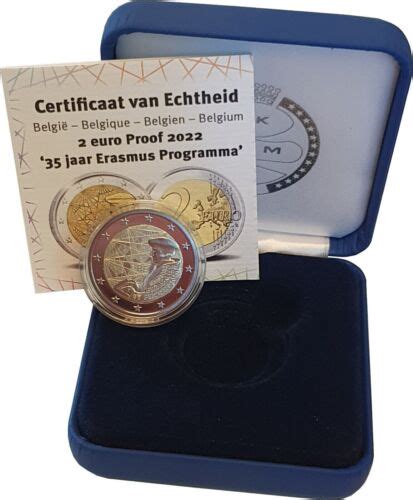 Belgium 2022 2 Euro Proof Coin 35 Years Of The Erasmus Programme EBay