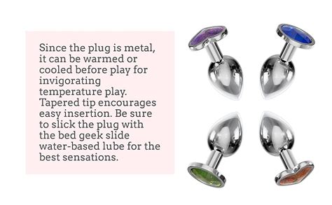 Juwelierte Anal Plugs Von Bed Geek Edelstahl Glattes Metall Anal Plug