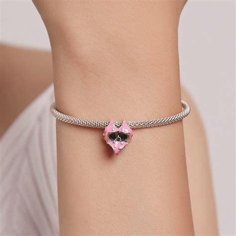Pink Bikini Enamel Charm Sterling Silver Silver Wholesalers
