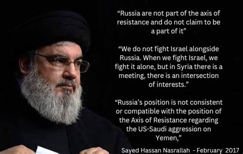 🇵🇸islamic Resistance🇿🇦 On Twitter Sayed Hassan Nasrallah On Russia And The Axis Of Resistance