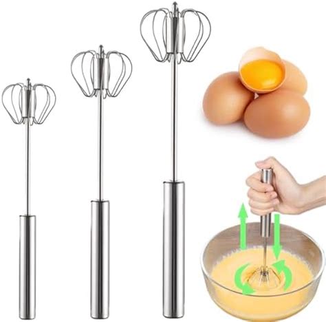 Amazon Stainless Steel Semi Automatic Egg Whisk Pcs Hand Push