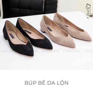 BÚ BÊ DA LỘN ĐEN NUDE Giày Cao Gót Queens