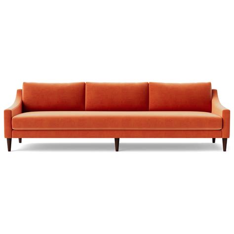 Swoon Turin Velvet 4 Seater Sofa Burnt Orange By Argos