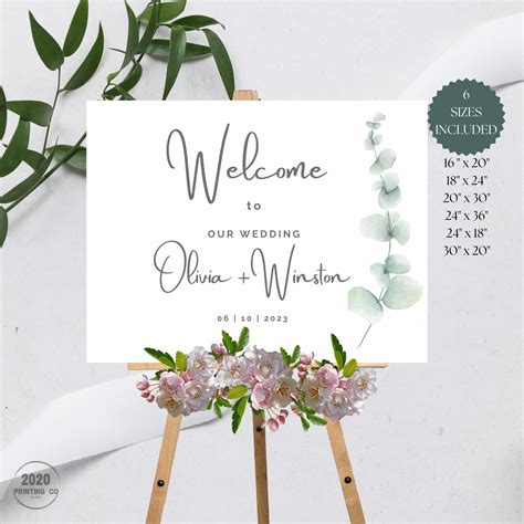 Canva Wedding Welcome Sign Template Wedding Welcome Sign In 6 Sizes