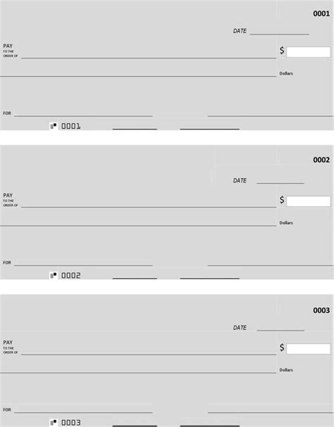 Blank Check Templates For Microsoft Word