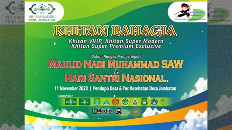 Live Khitan Bahagia Lazisnu Ranting Jombatan Maulid Nabi Muhammad