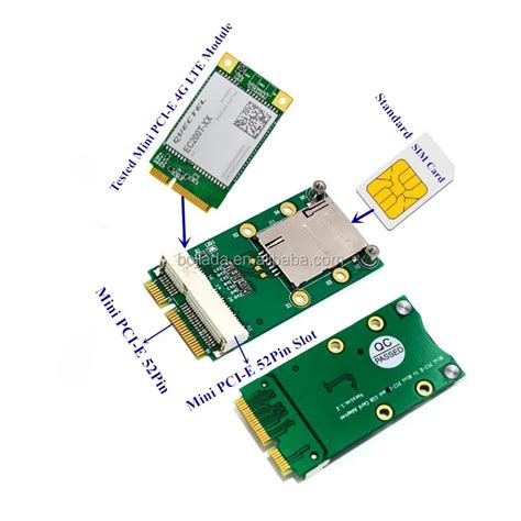 Mini Pci E Pin To Mpcie Wireless Module Adapter Card Sim Slot For Gsm