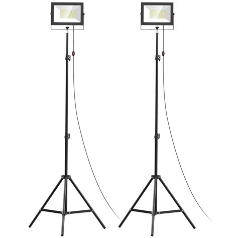 Livowalny 2 Set Led Work Light With Stand 10000 Lumen 100w Ip65