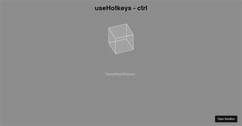 React Hotkeys Hook Codesandbox