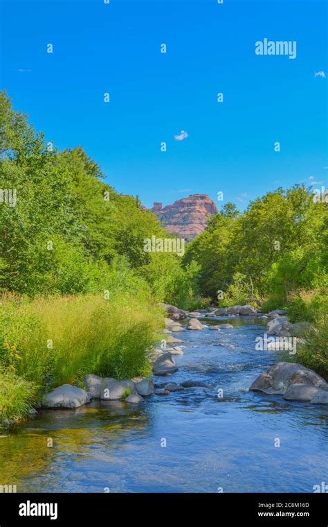 Beautiful Oak Creek Is A Freshwater Spring In The Oak Creek Canyon Of Coconino National Forest