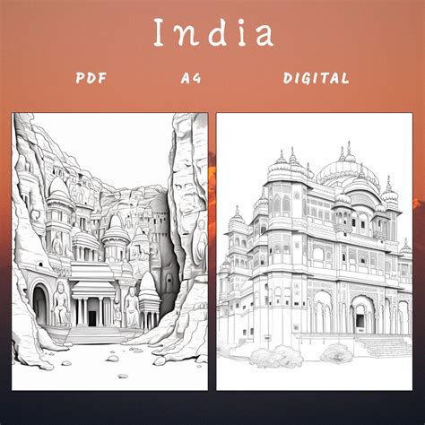 25 India Coloring Page India Architecture Coloring Indian Scenes