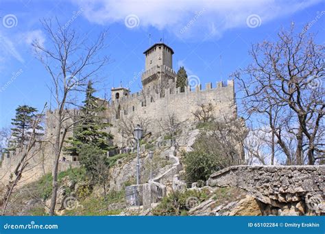 San Marino Castle Of San Marino Fortress Of Guaita Editorial Stock