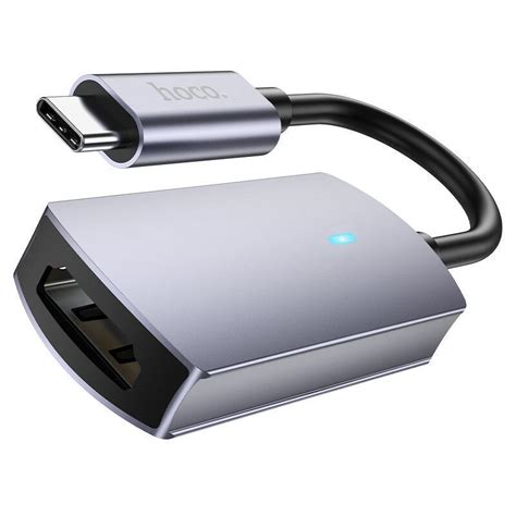 Hoco UA20 Presage Μετατροπέας USB C male σε HDMI female Γκρι Skroutz gr