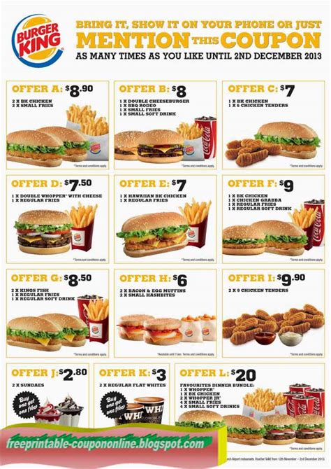 Printable Coupons 2019: Burger King Coupons