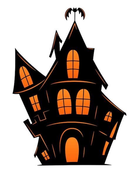 Casa Antigua Embrujada Para Halloween Silueta De Vector De Casa