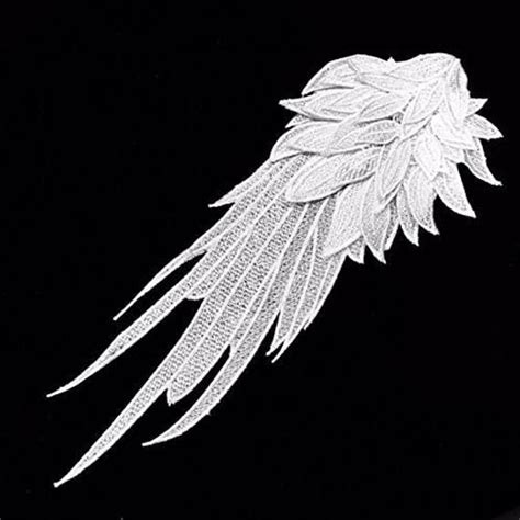 Embroidered Angel Wing Applique Lace Neck Lace Shoulder Patch Sew On