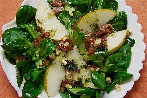 Feldsalat mit Birne Bacon und Walnüssen von delia Chefkoch