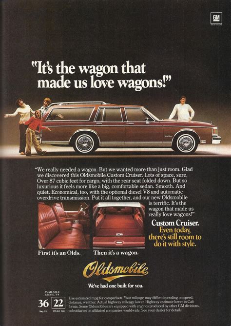 American Automobile Advertising Published By Oldsmobile In 1982