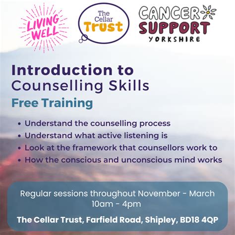 Introduction To Counselling Skills FREE Training Cancer Support