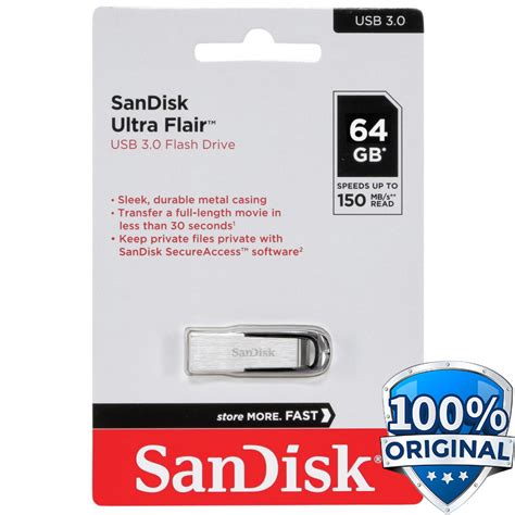 Sandisk Ultra Flair USB 3 0 Flash Drive 150MB S 64GB SDCZ73 No