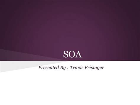 SOA | PPT