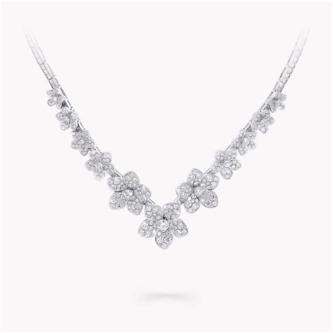 Wild Flower V Shape Diamond Necklace Diamond Necklace Diamond