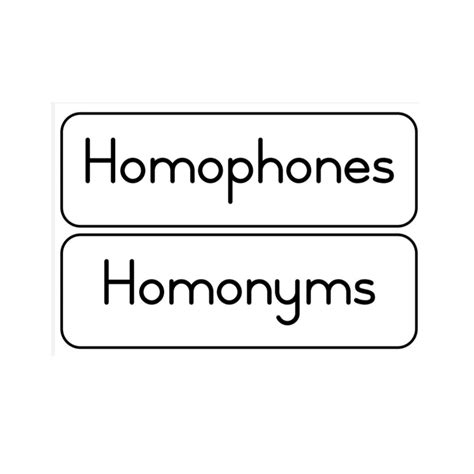 Homophones And Homonyms Teacha Clip Art Library