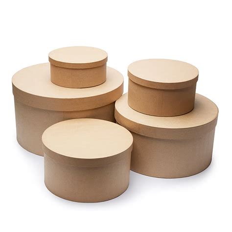 Round Paper Mache Box Set Paper Mache Craft Supplies Factory