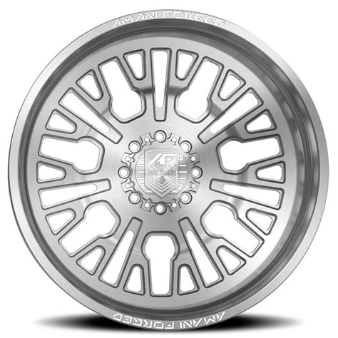 Amani Forged Rivalry Dually B Rims Wheels Brushed Silver