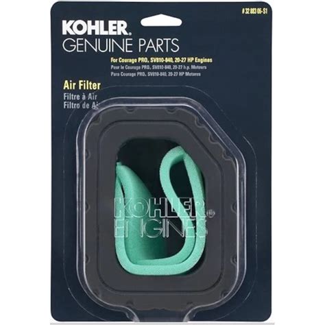 Kohler Genuine Air Filter For Kohler Courage Pro Models Sv