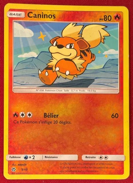 CARTE POKÉMON Reverse Caninos 5 40 McDonald s 2018 FR EUR 8 00