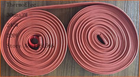 30mmx3M 240W 220V Industrial Laboratory Electric Heating Silicone