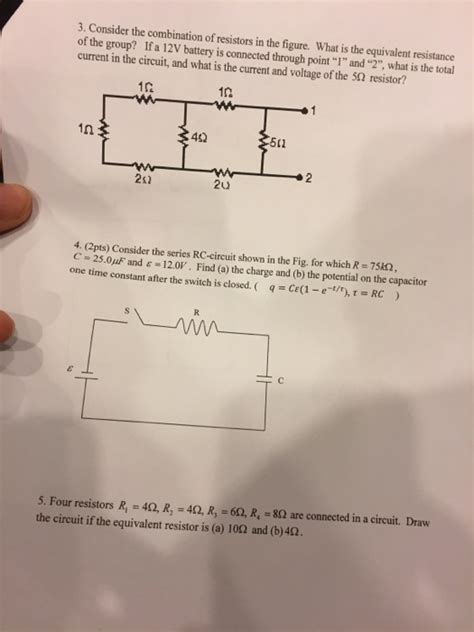 Solved Consider The Combination Of Resistors In The Figure Chegg